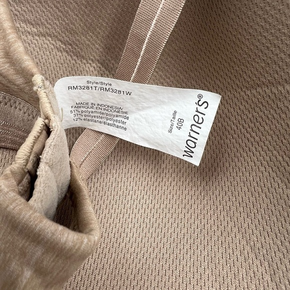 WARNER’S Women's Play It Cool Wire-Free with Lift Bra Toasted Almond - Picture 9 of 9